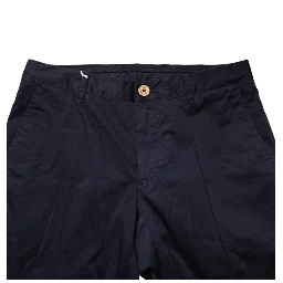 Dark Blue Cotton Skinny Men Trouser Pants