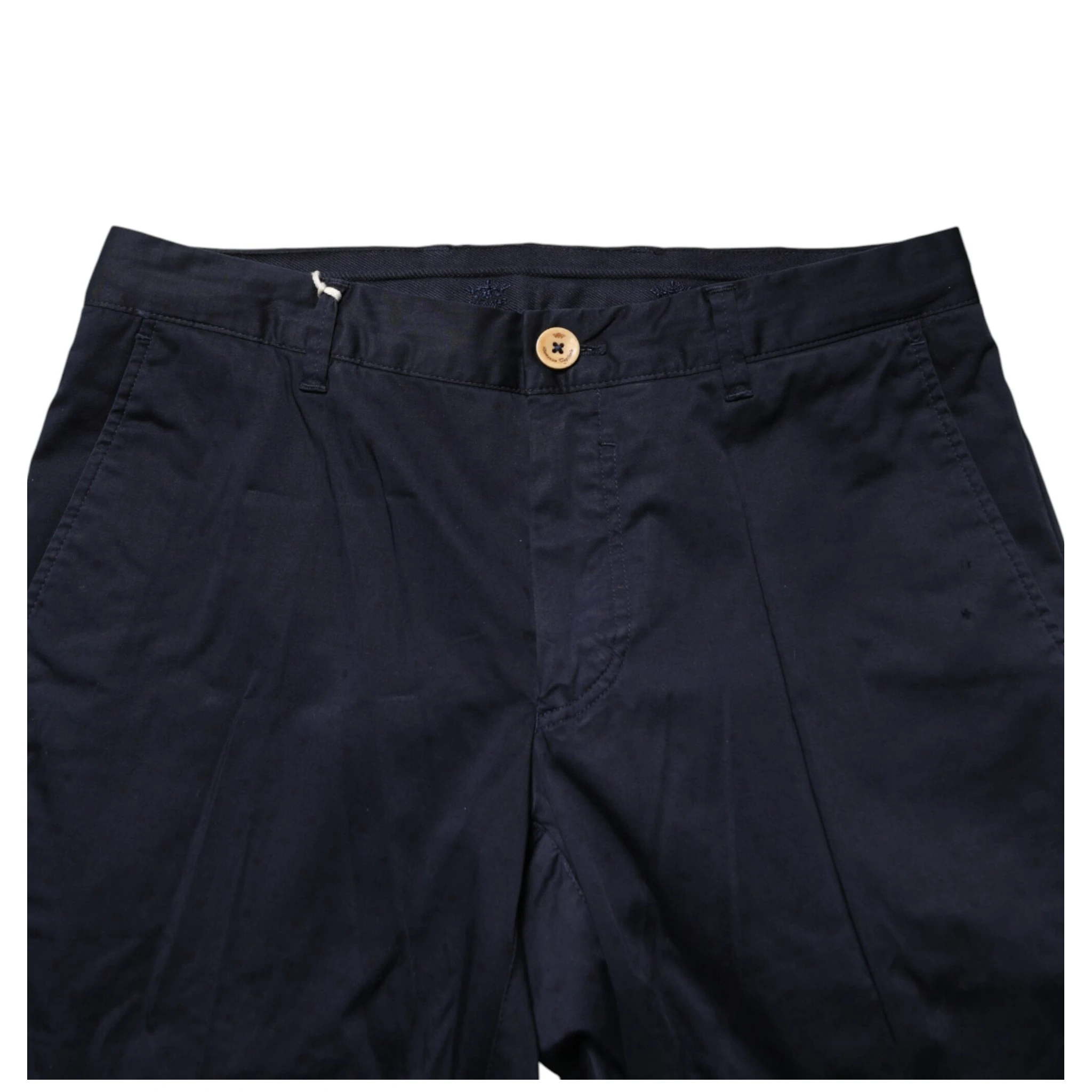 Dark Blue Cotton Skinny Men Trouser Pants