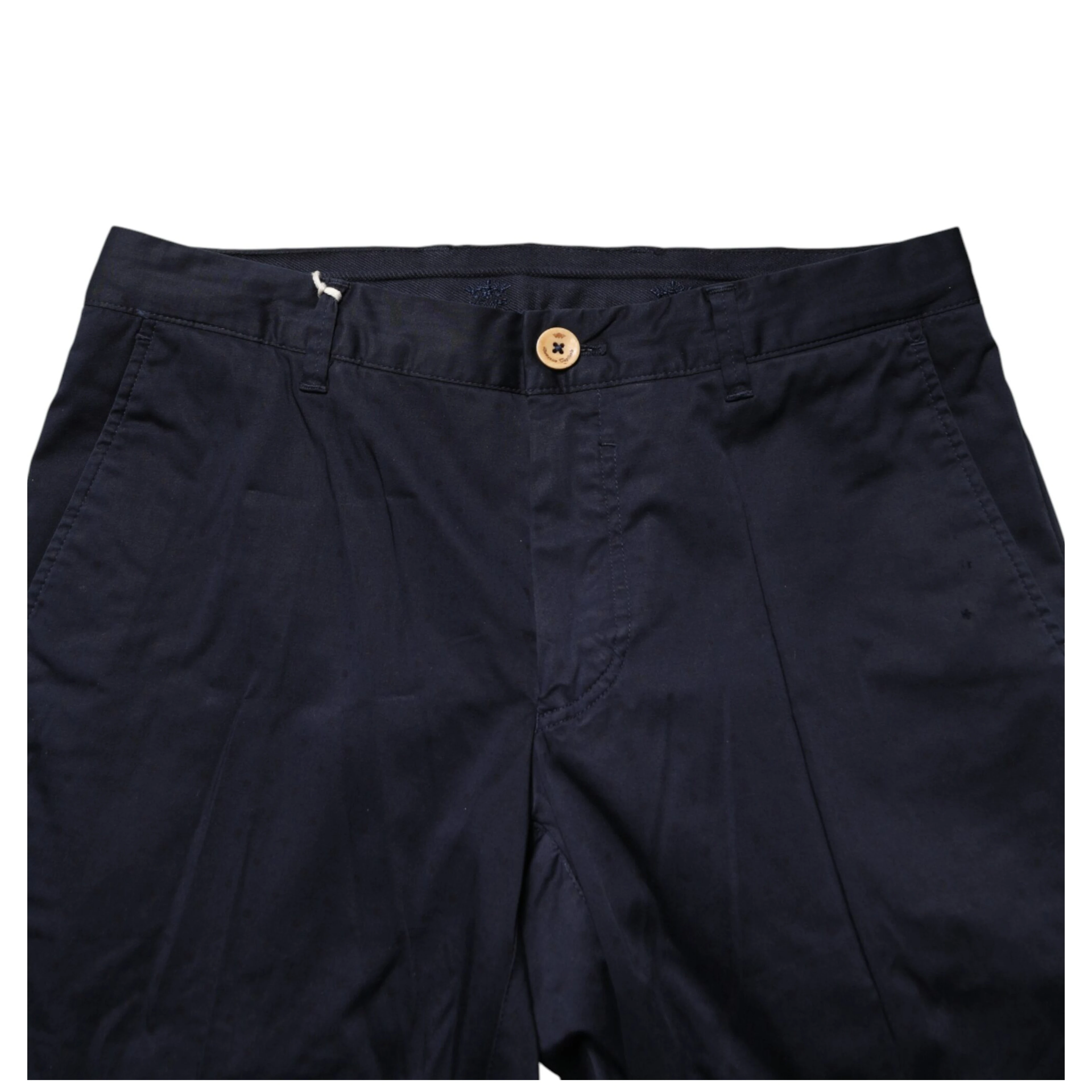 Dark Blue Cotton Skinny Men Trouser Pants