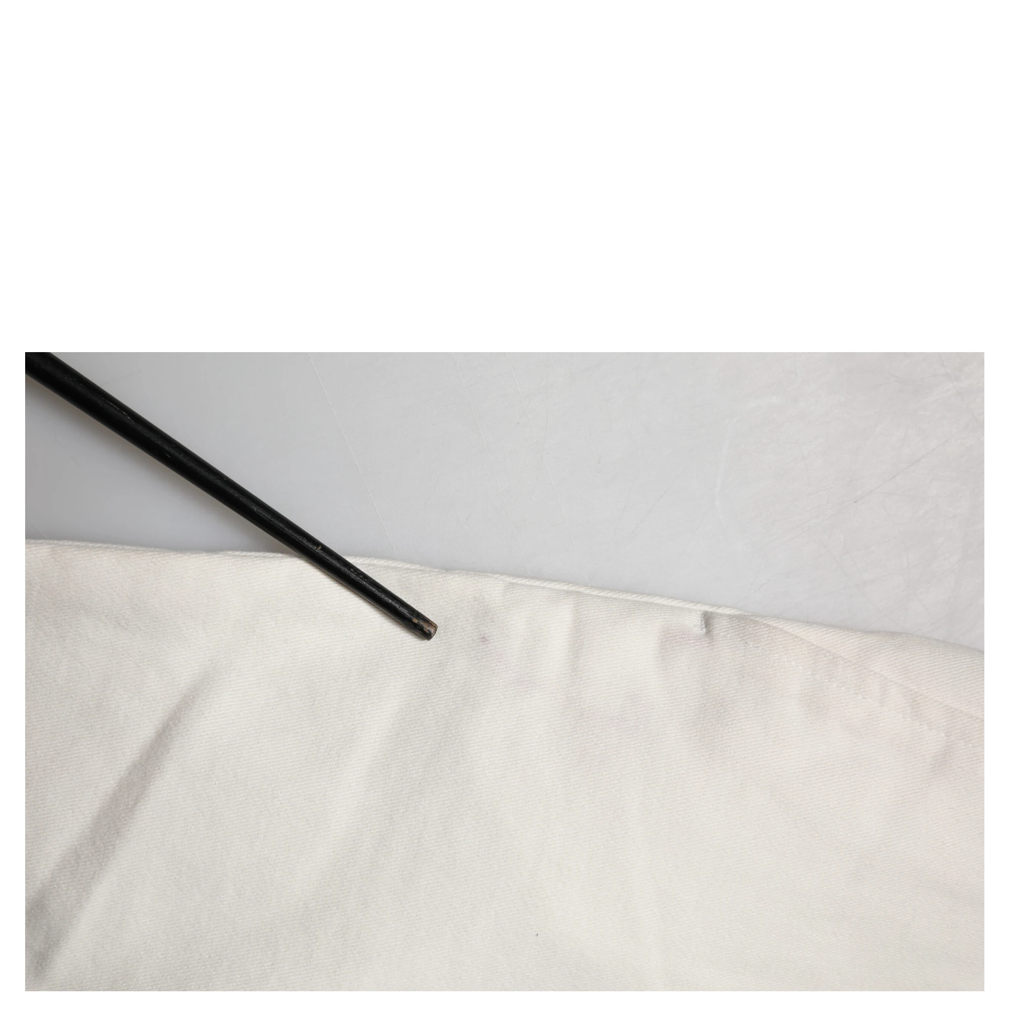 White Cotton Straight Chino Trouser Pants