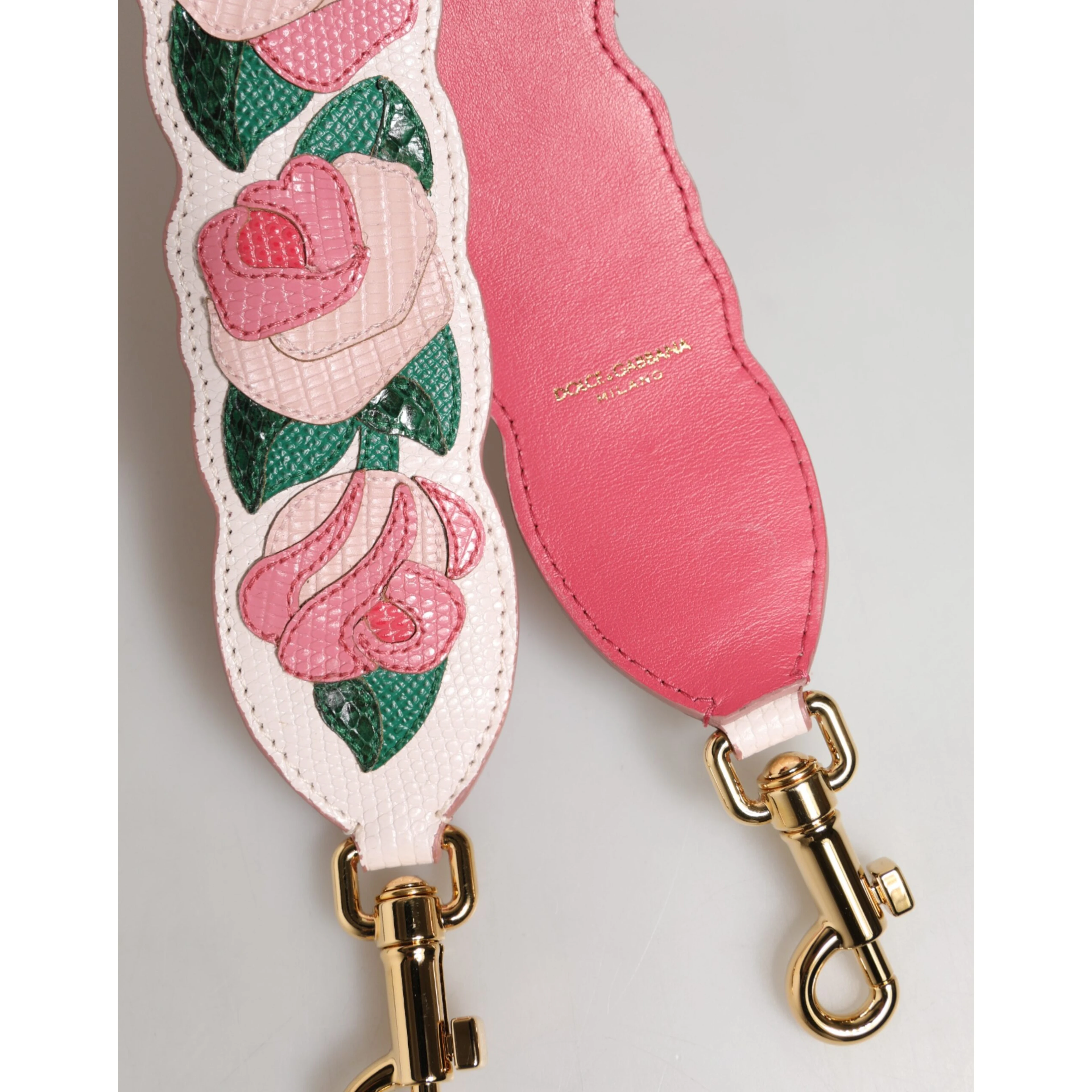 Strap White Floral Calf Leather Bag Accessory Shoulder