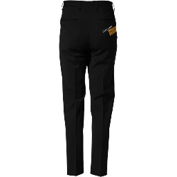 Black Wool Formal Dress Men Trouser Pants