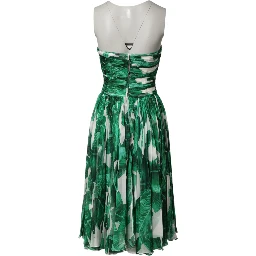 Green Pineapple Embellished BananaLeaf Dress