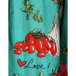 Green Printed Long Sleeve Wrap Coat Dress
