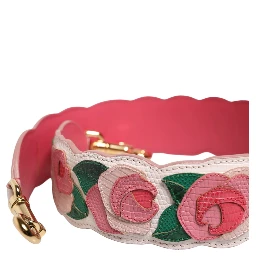 Strap White Floral Calf Leather Bag Accessory Shoulder
