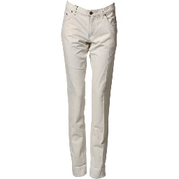 White Cotton Skinny Denim Trouser Men Jeans