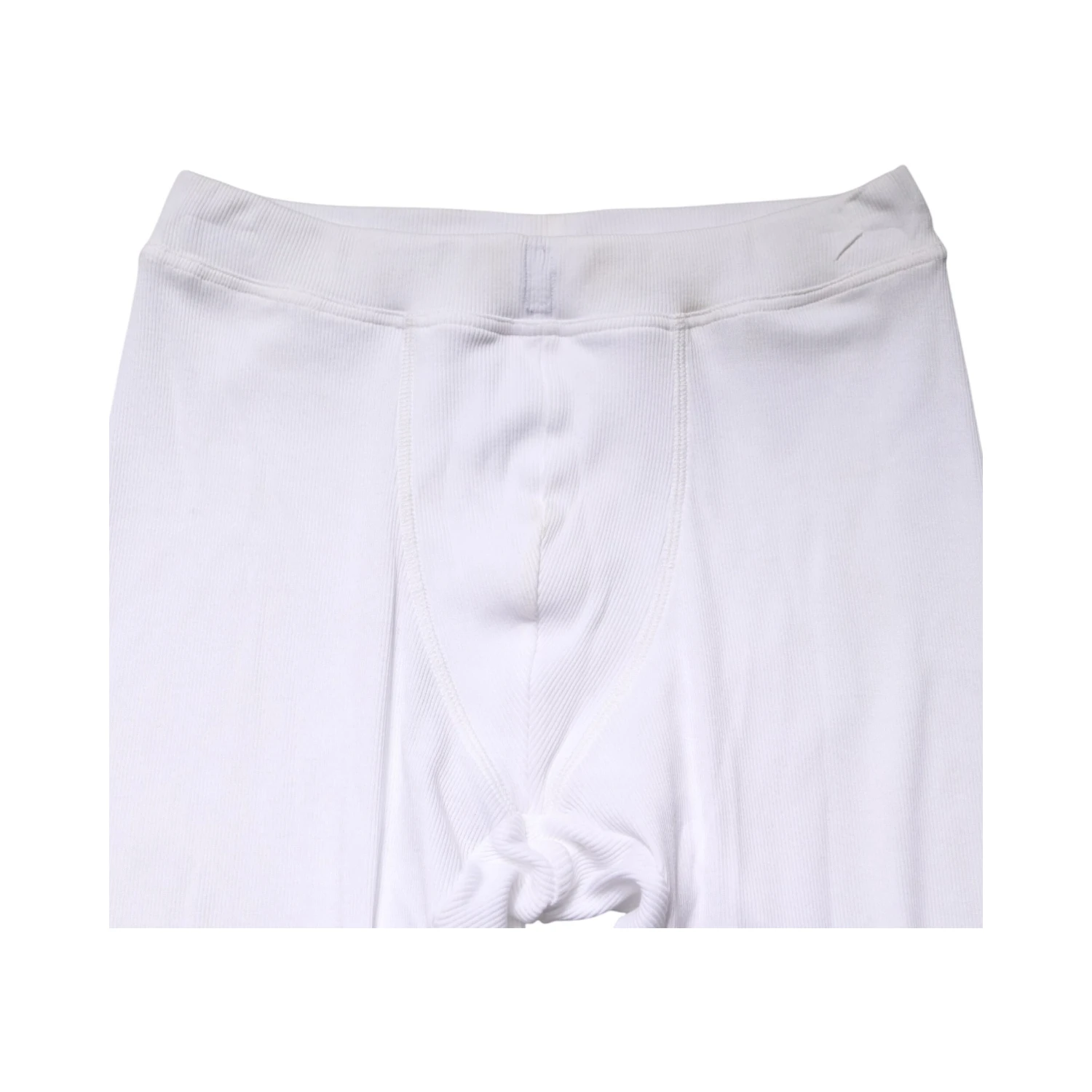 White Cotton Mid Waist Tights Leggings Pants
