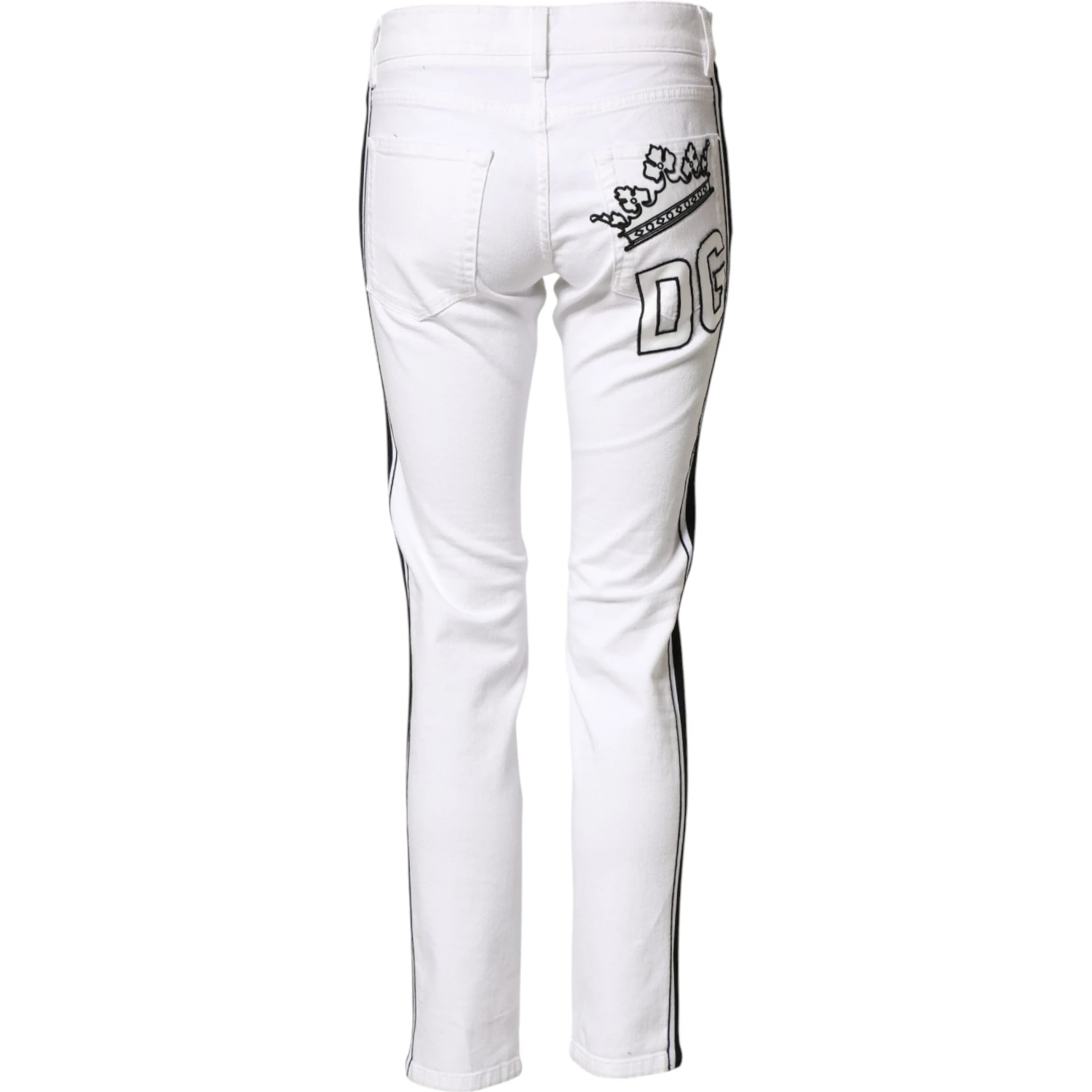 White Cotton Stretch Skinny Men Denim Jeans