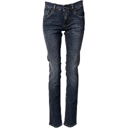 Blue Cotton Stretch Skinny Men Denim Jeans