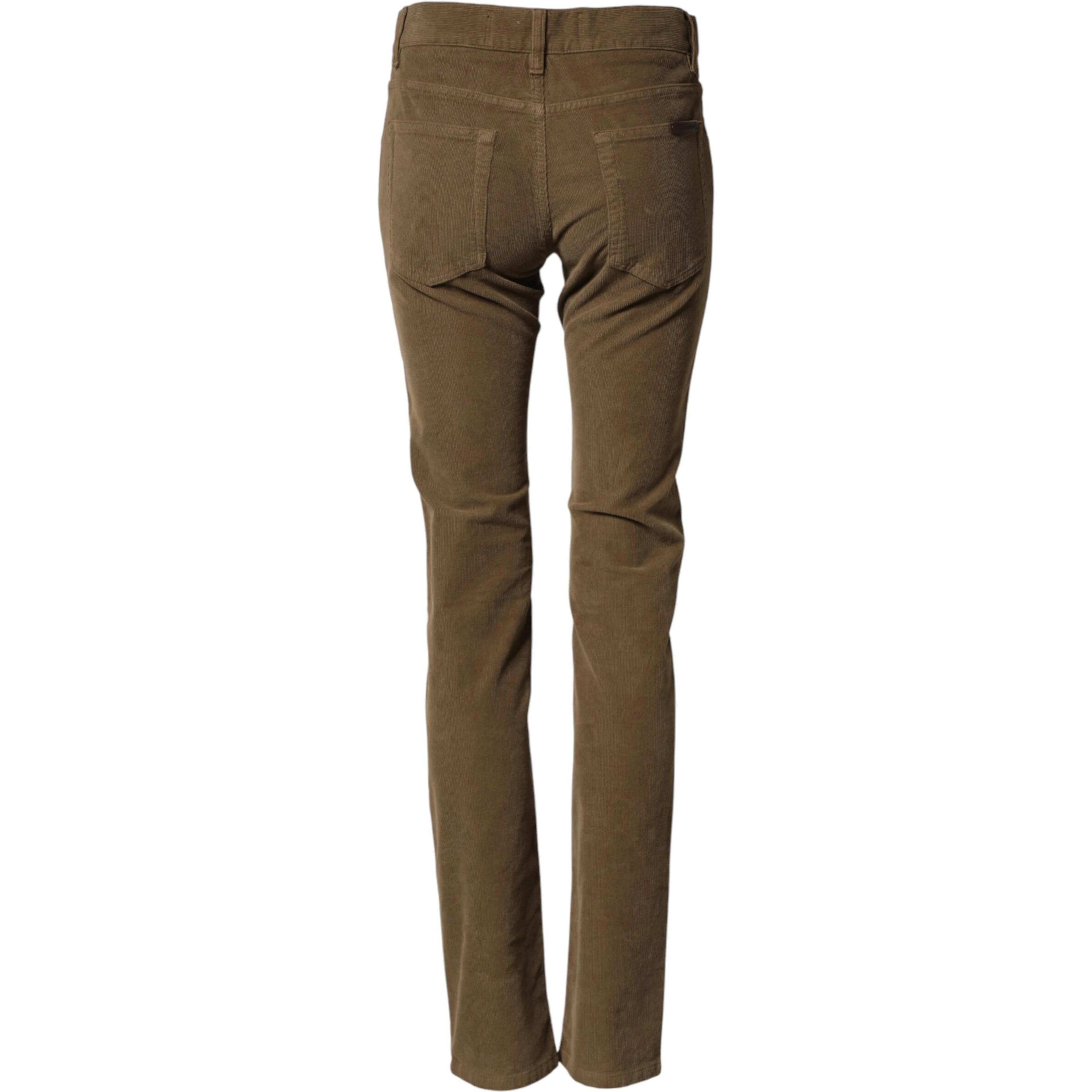 Brown Cotton Stretch Skinny Men Denim Jeans