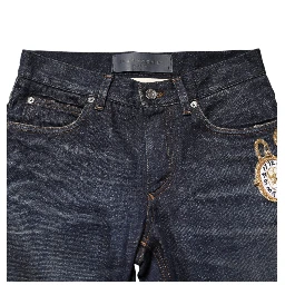 Dark Blue Watch GOLD Men Skinny Denim Jeans