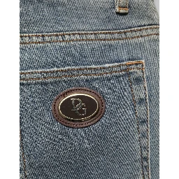 Blue Two Tone Cotton Men Skinny Denim Jeans