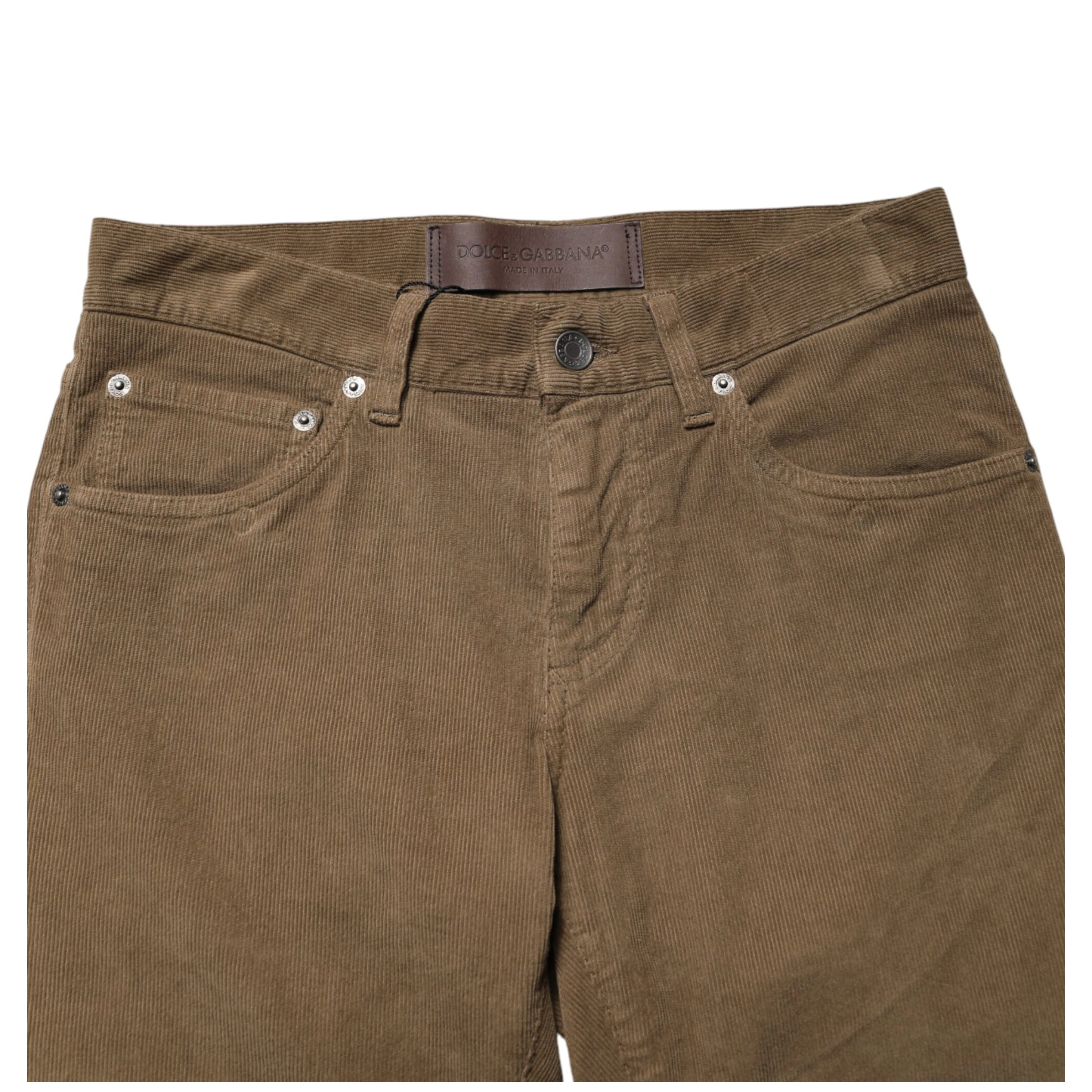 Brown Cotton Stretch Skinny Men Denim Jeans