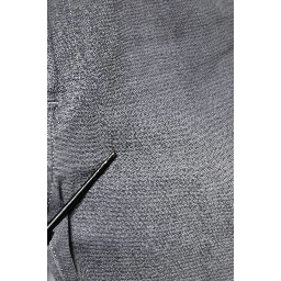 Gray Tattered Mid Waist Men Straight Denim Trouser Jeans