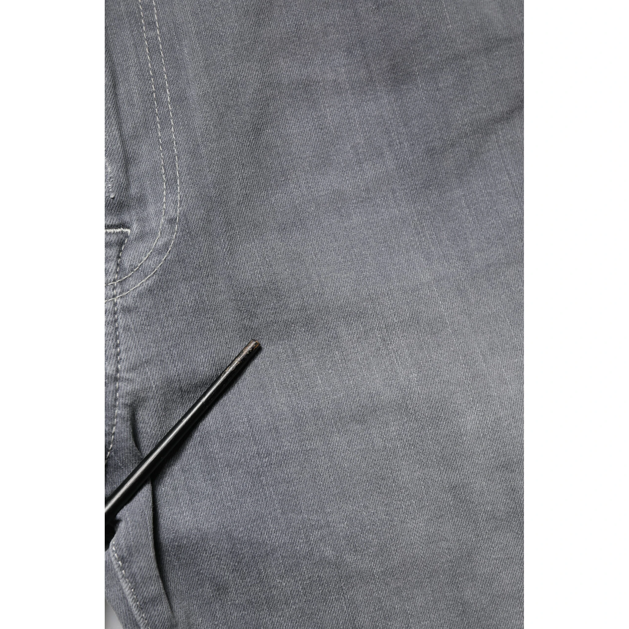 Gray Tattered Mid Waist Men Straight Denim Trouser Jeans