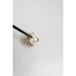 Gold Tone Maxi Faux Pearl Floral Clip-on Jewelry Earrings