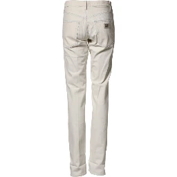 White Cotton Skinny Denim Trouser Men Jeans