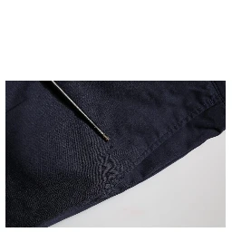Dark Blue Cotton Skinny Men Trouser Pants