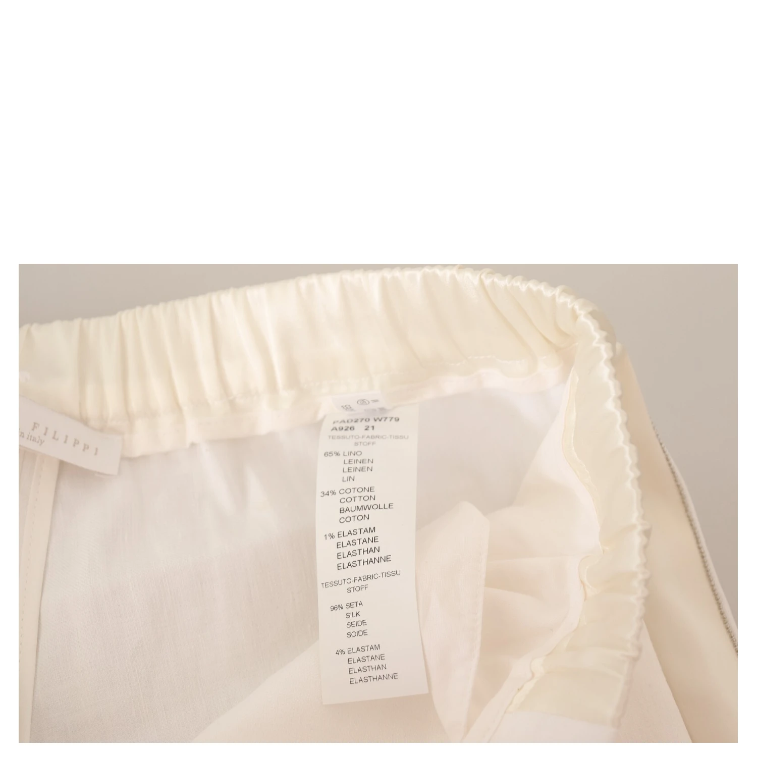 Linen White High Waist Straight Formal Trouser Pants