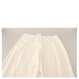 White High Waist Pleated Straight Formal Trouser Pants