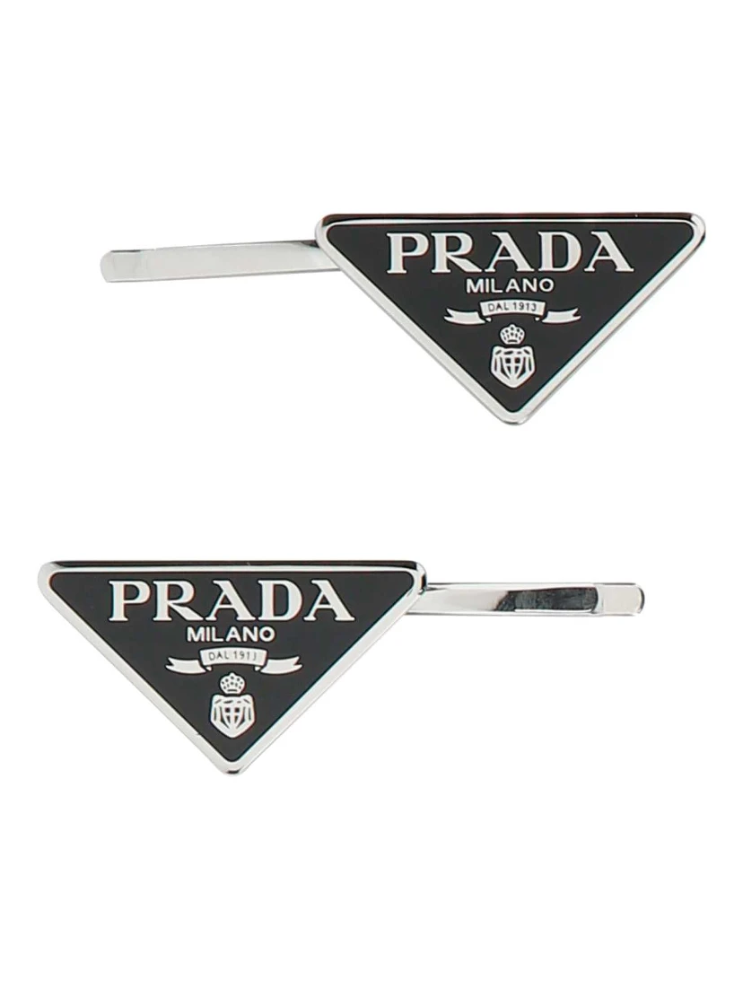 Black metal hair clip set