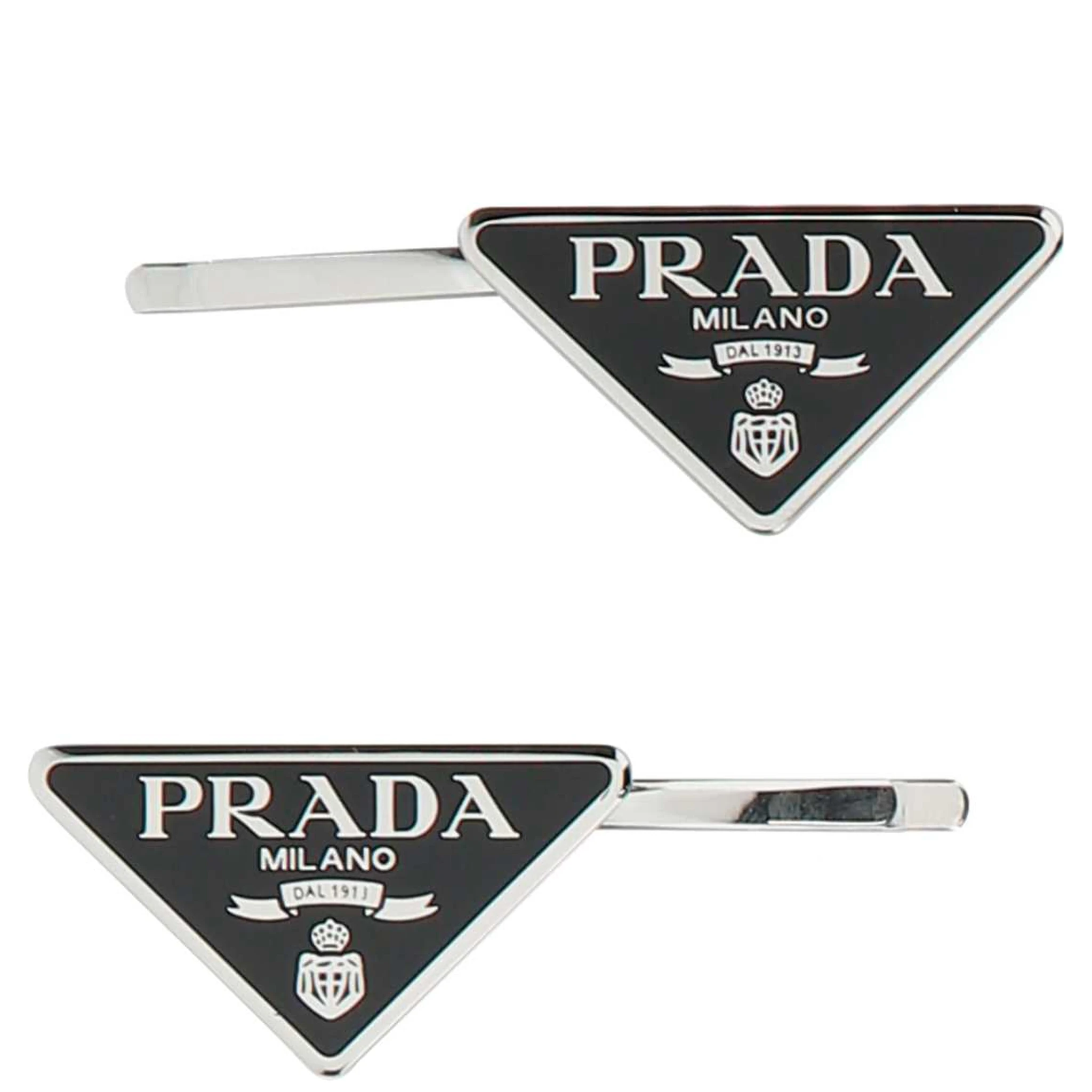 Black metal hair clip set