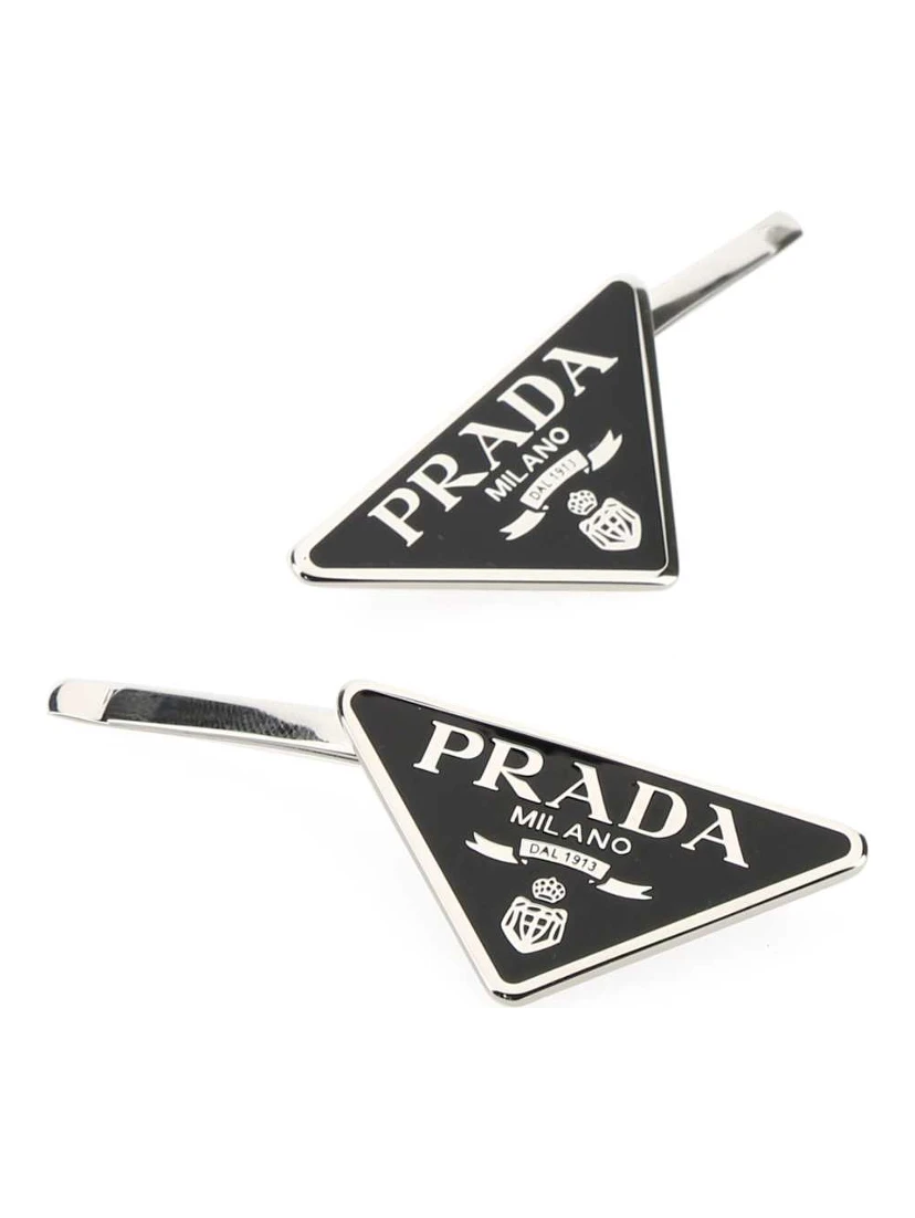 Black metal hair clip set