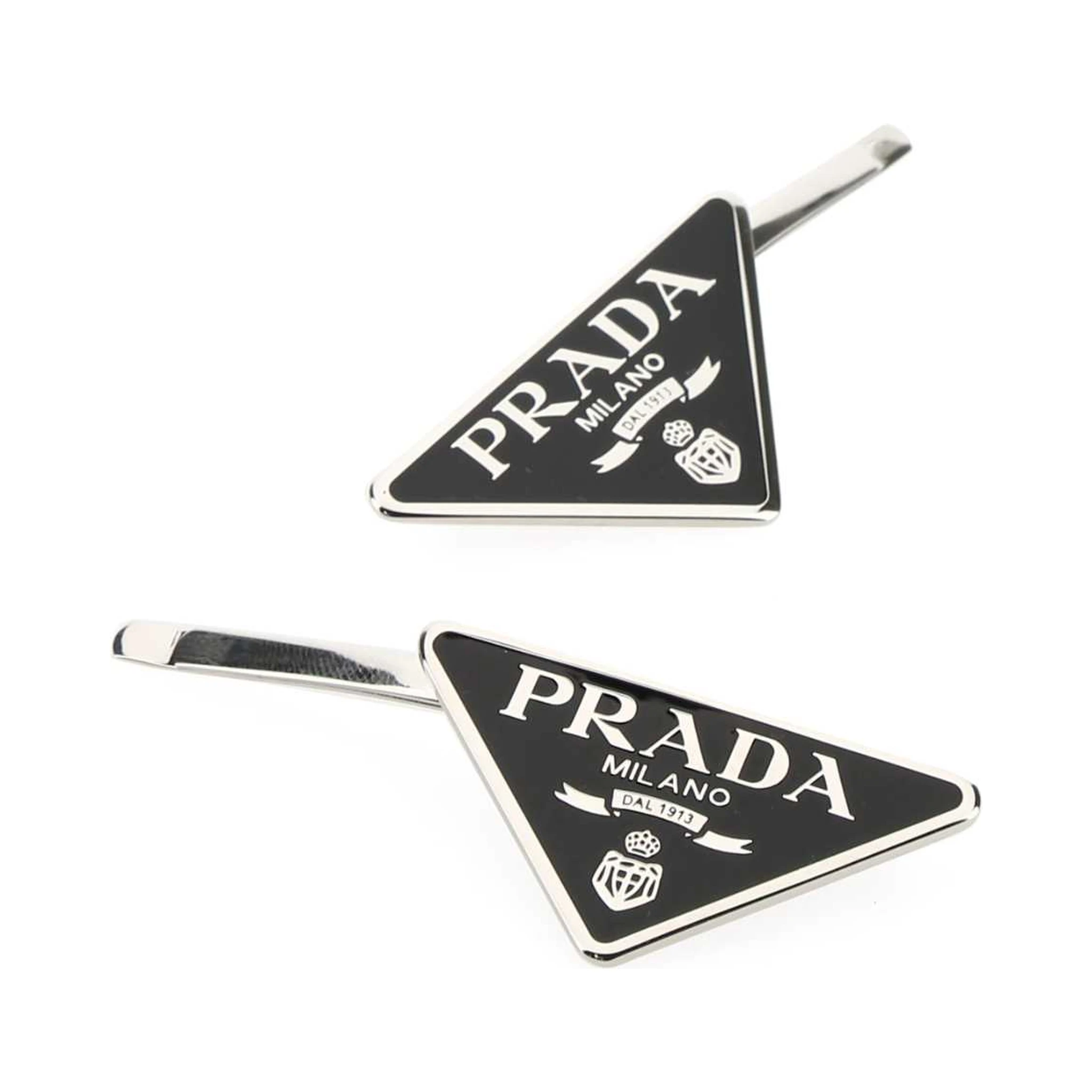 Black metal hair clip set