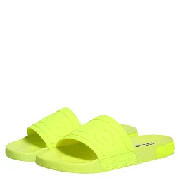 Green Rubber Slides Sandals Beachwear Shoes