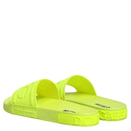 Green Rubber Slides Sandals Beachwear Shoes