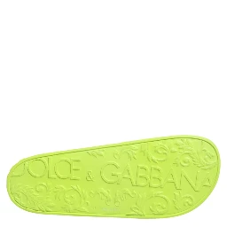 Green Rubber Slides Sandals Beachwear Shoes