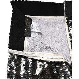 Metallic Gray Sequin High Waist Mermaid Skirt
