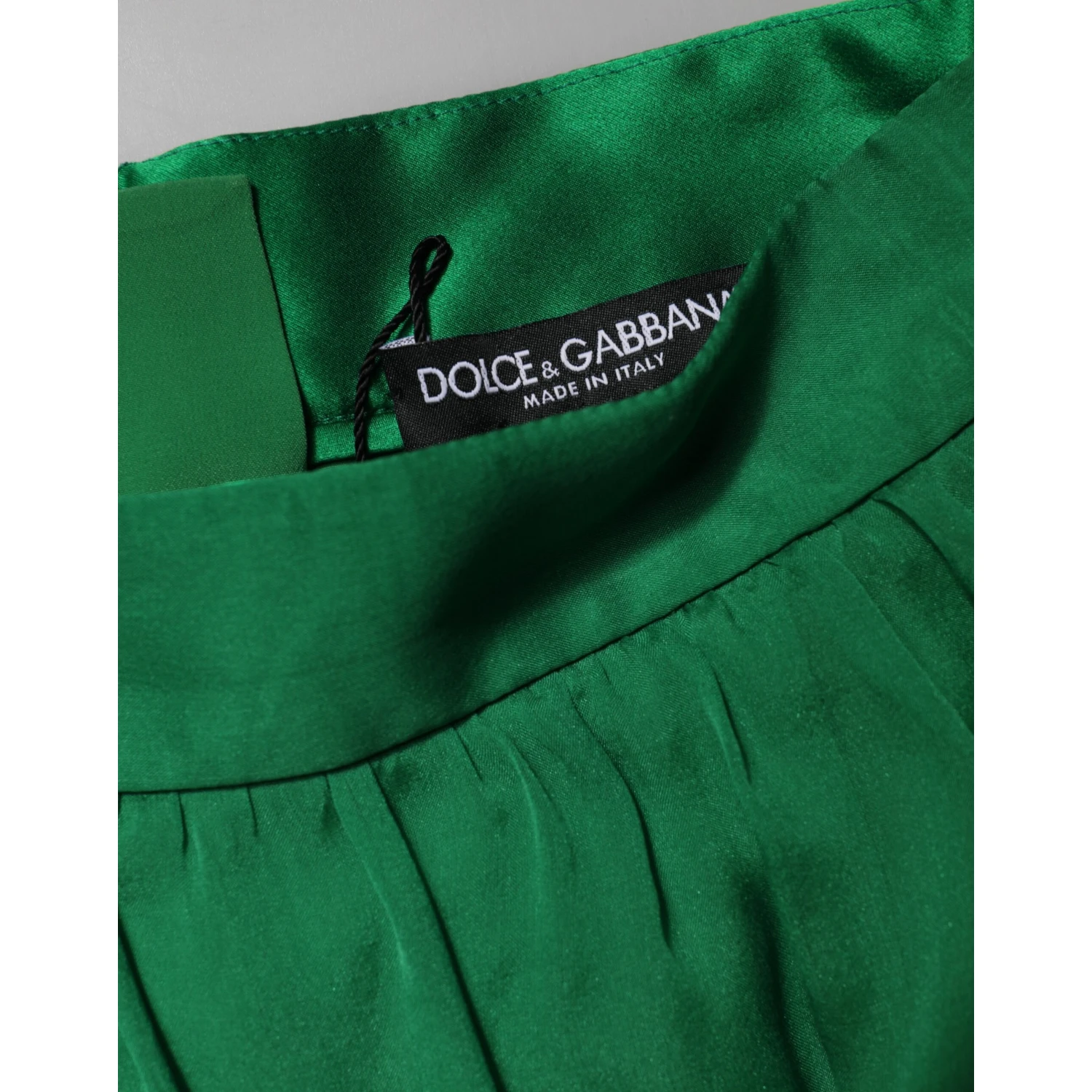 Green Silk High Waist Women Hot Pants Shorts