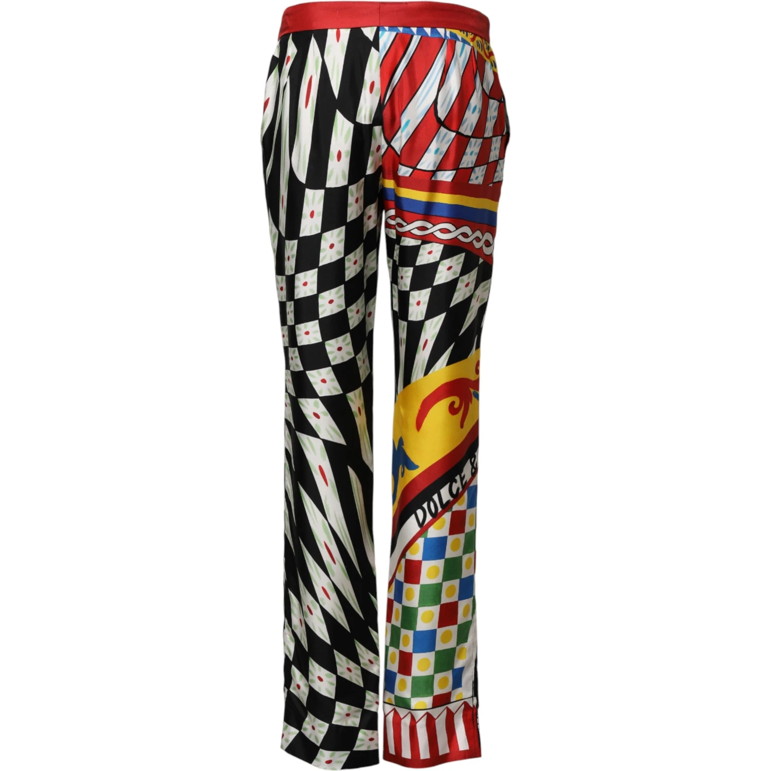 Multicolor Carretto Pattern Straight Pants