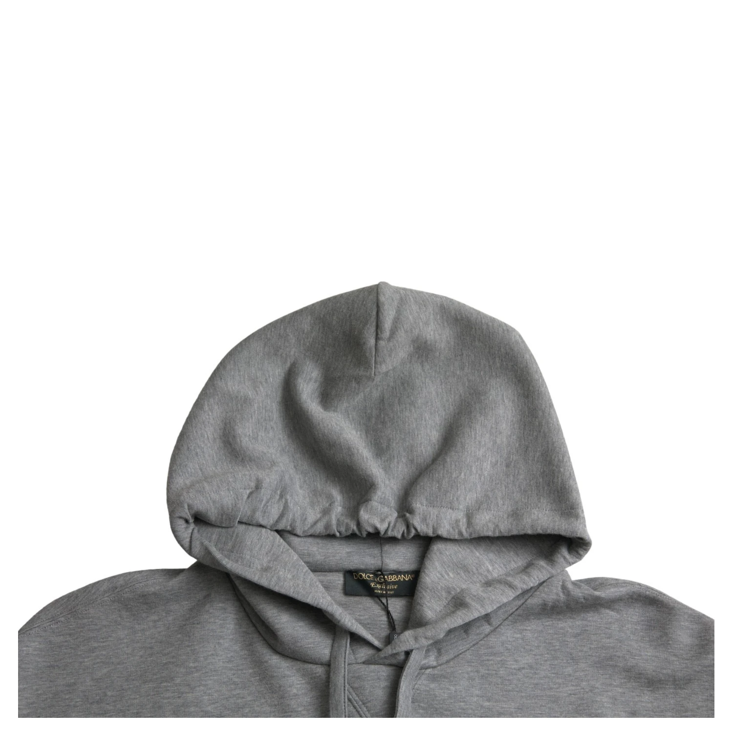 Gray Logo Cotton Hooded Sweatshirt Sweater