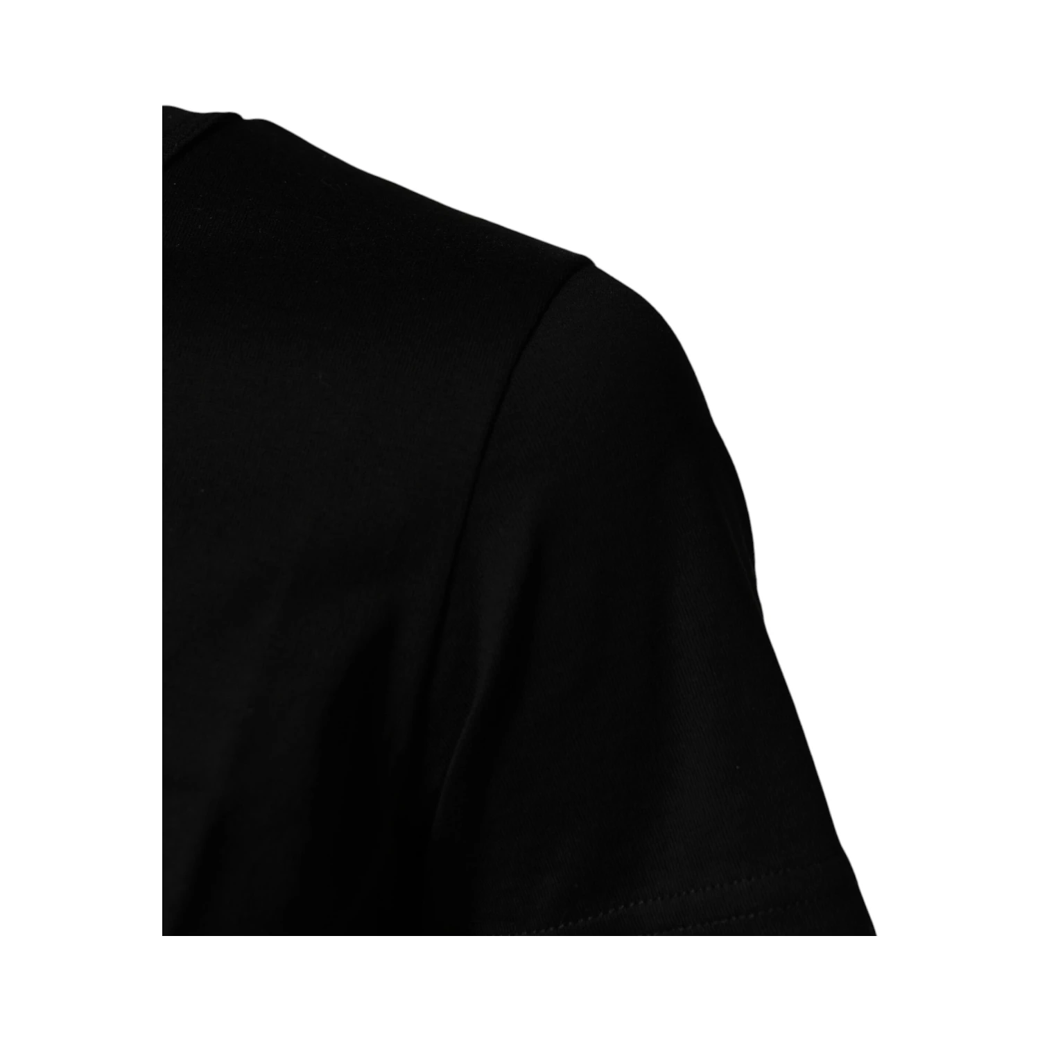 Black Graphic Crew Neck Short Sleeves T-shirt