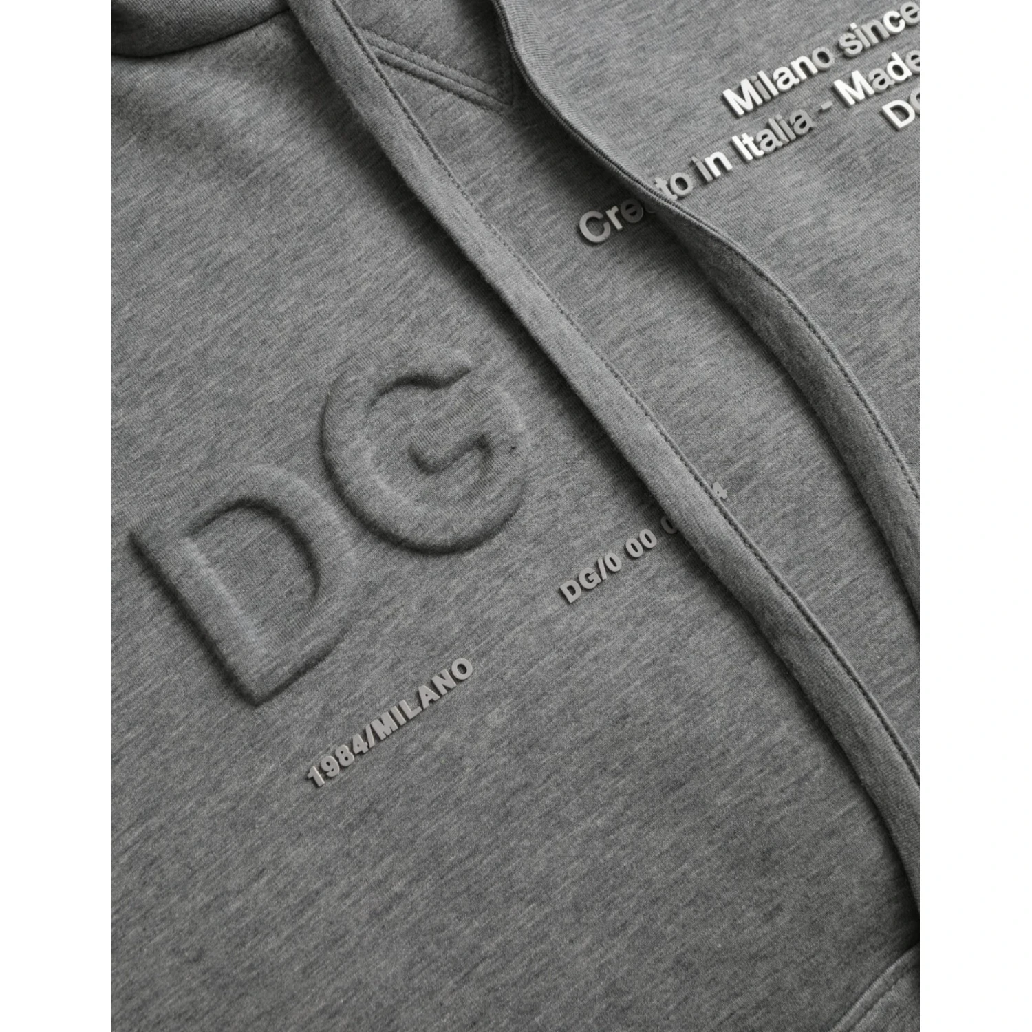 Gray Logo Cotton Hooded Sweatshirt Sweater