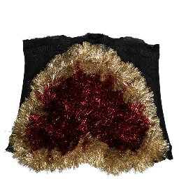 Black Gold Heart Bustier Corset Tinsel Top