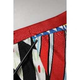 Multicolor Carretto Pattern Straight Pants
