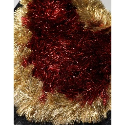 Black Gold Heart Bustier Corset Tinsel Top