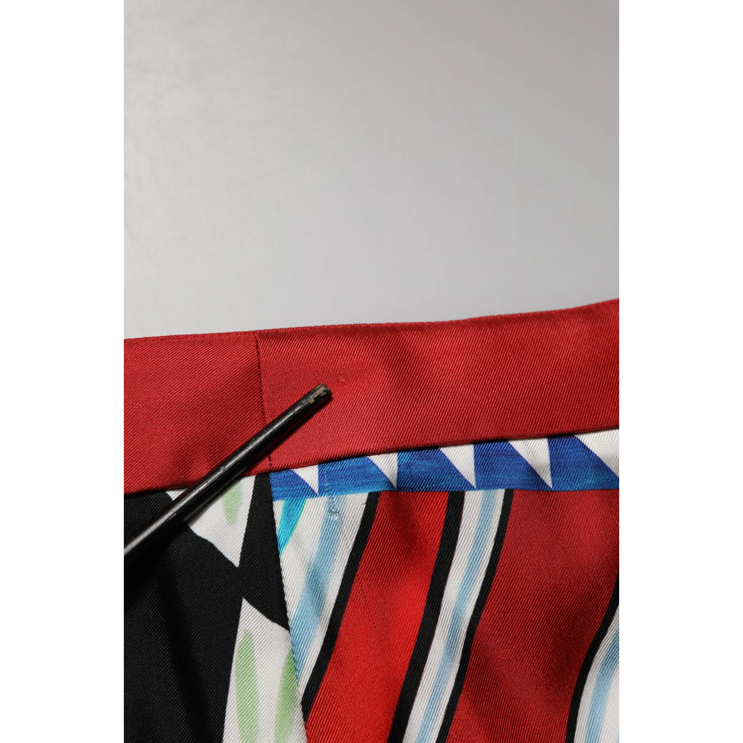 Multicolor Carretto Pattern Straight Pants