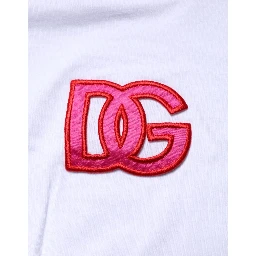 White DG Logo Crew Neck Short Sleeves T-shirt