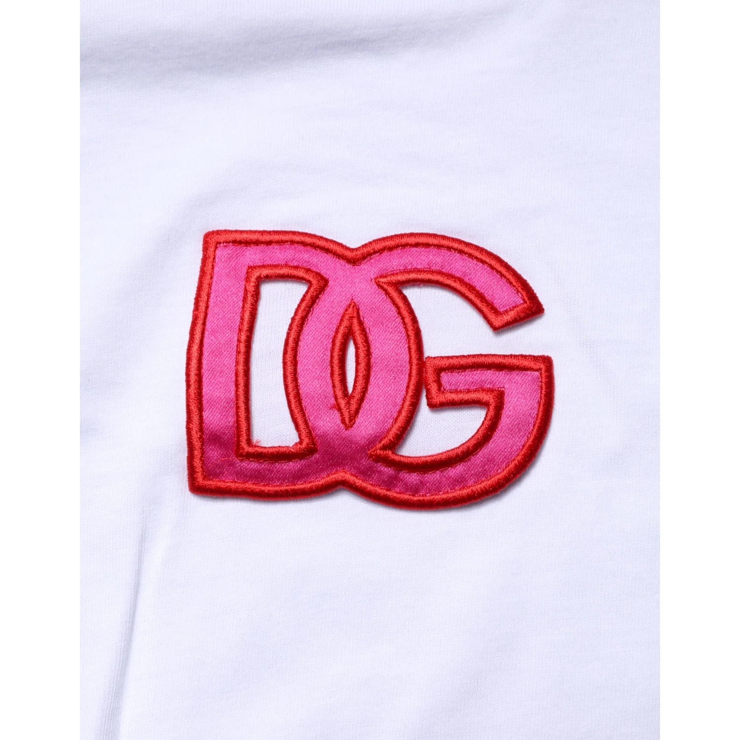 White DG Logo Crew Neck Short Sleeves T-shirt