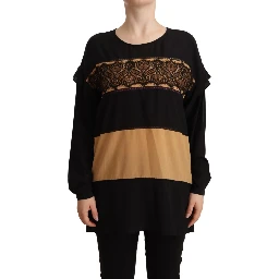 Multicolor Long Sleeves Round Neck Pullover Sweater