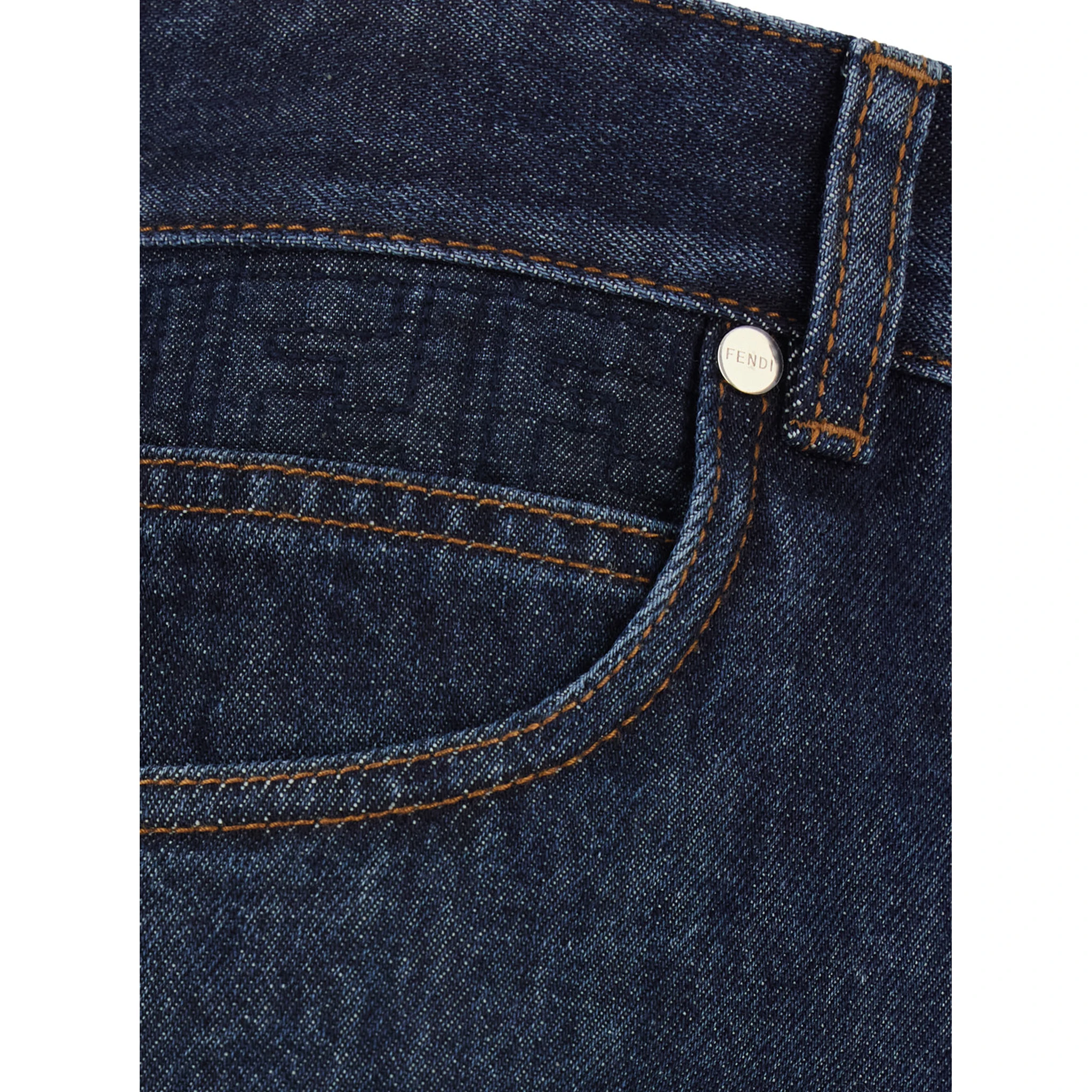 Blue Shorts with Logo Patch on the Rear in Denim Woman