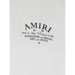 White Crewneck T-Shirt with Logo Lettering on Front and Rear in Cotton Man