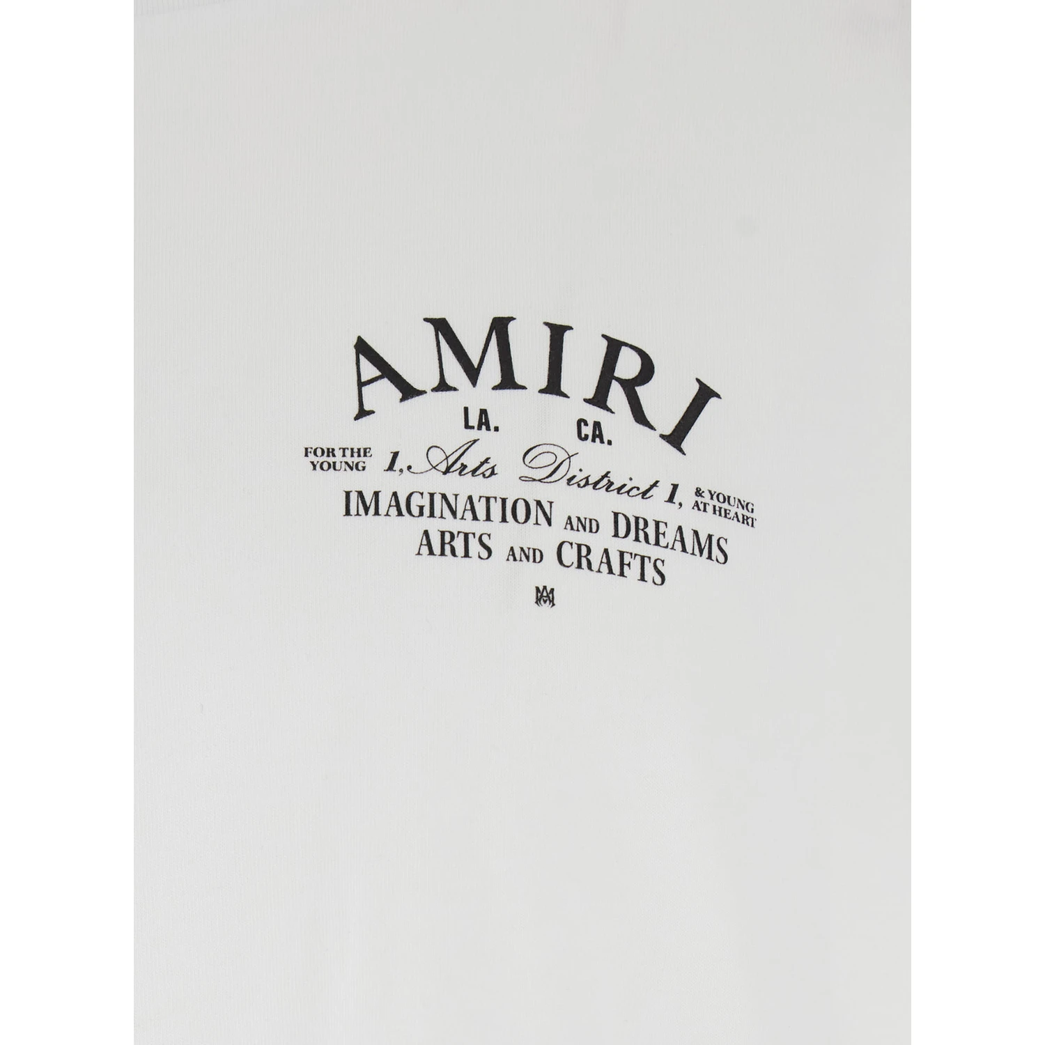 White Crewneck T-Shirt with Logo Lettering on Front and Rear in Cotton Man