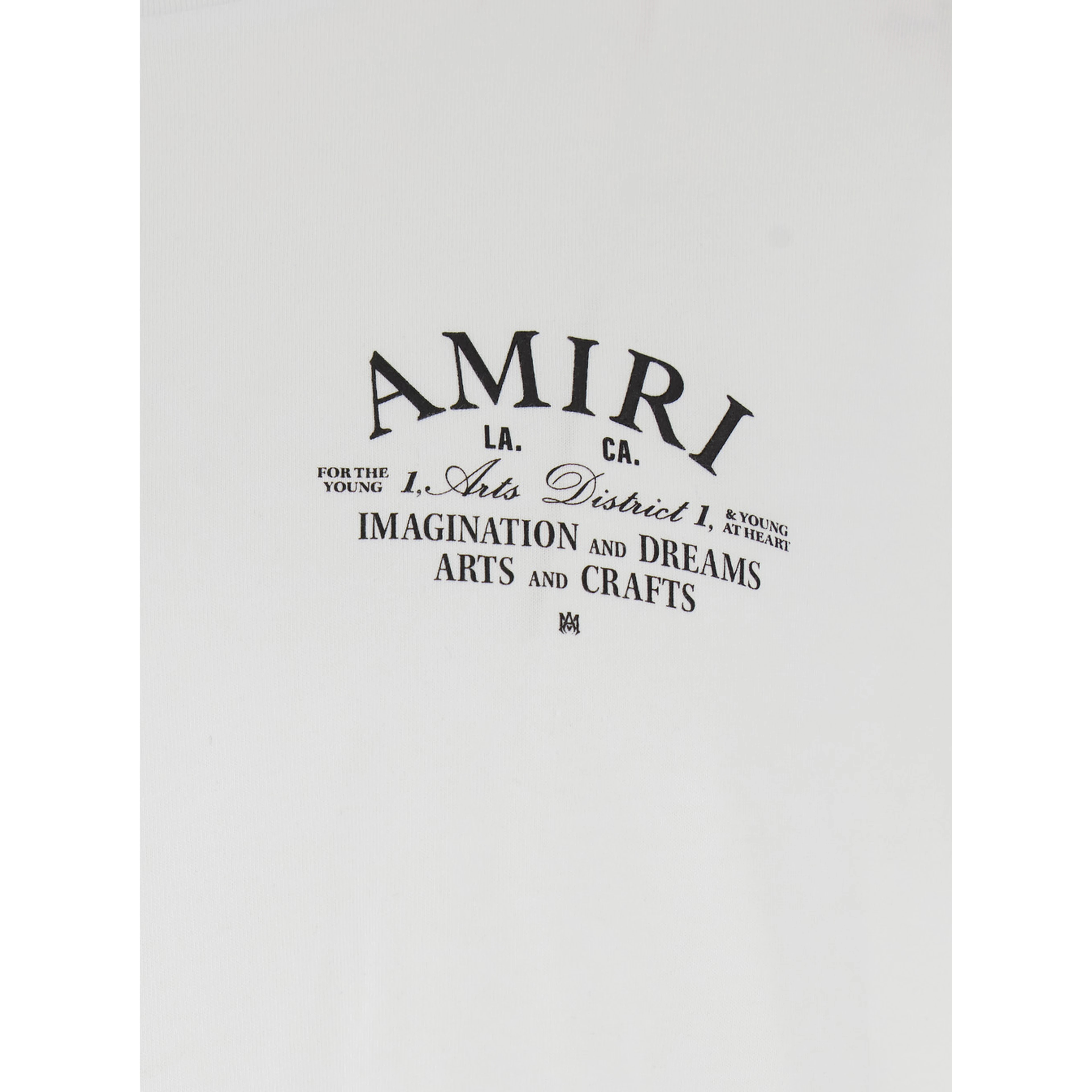 White Crewneck T-Shirt with Logo Lettering on Front and Rear in Cotton Man