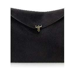 Brown Handbag with Adjustable and Removable Shoulder Strap and T-Lock Closure on the Front in Leather Woman