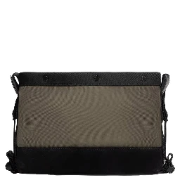 Green Crossbody Bag with Logo Plaque on the Front in Tech Fabric Man